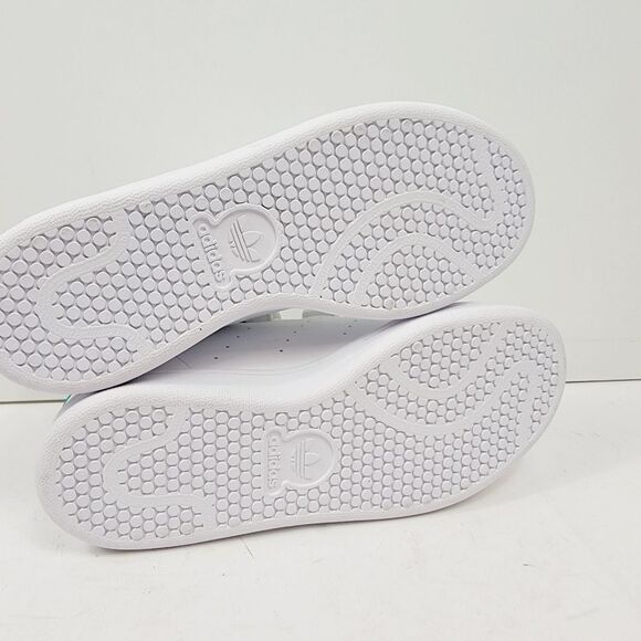 Adidas Boys Stan Smith CF C Originals SIZE 2 WHITE GREEN - Picture 6 of 7